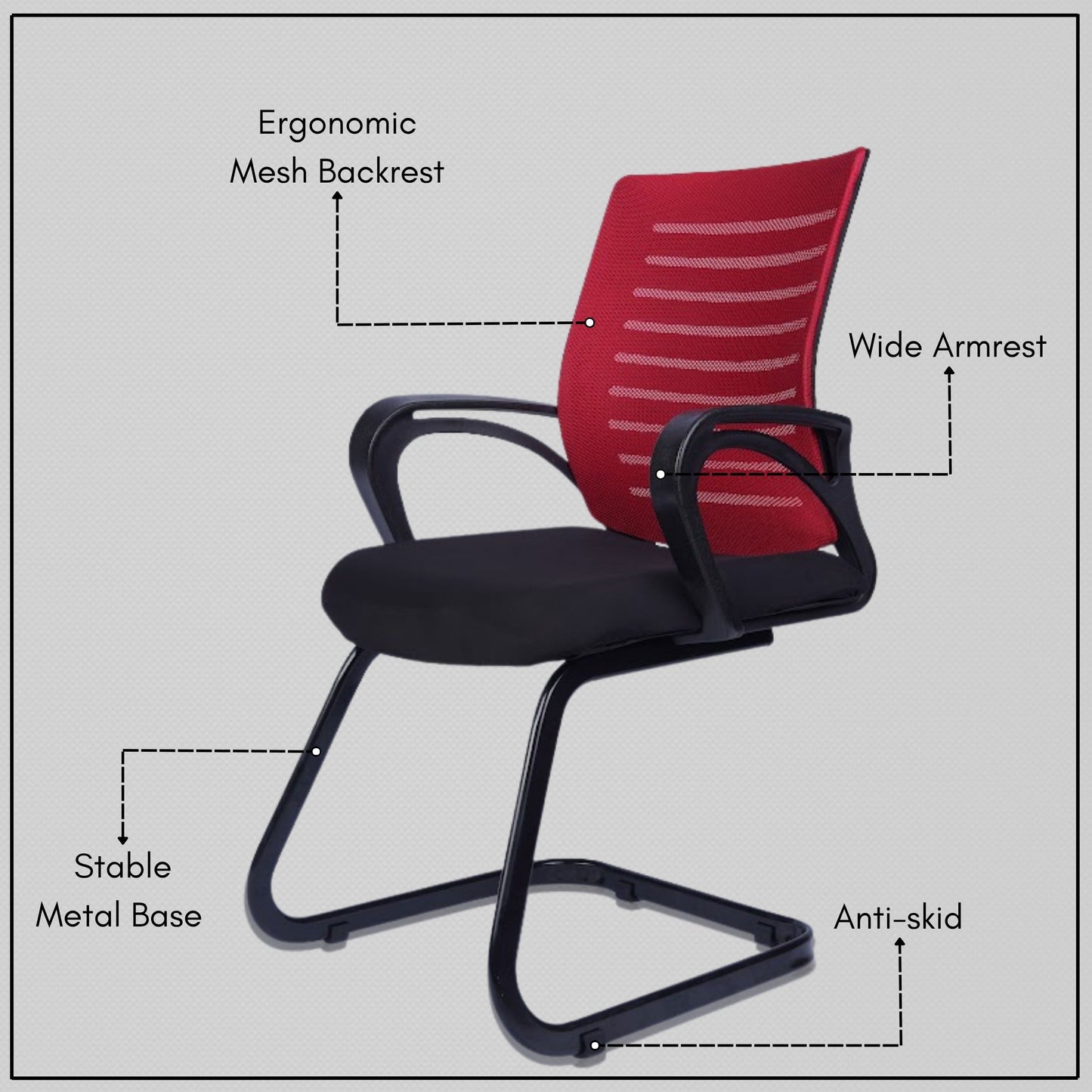 Vista Visitor Chair (Red)