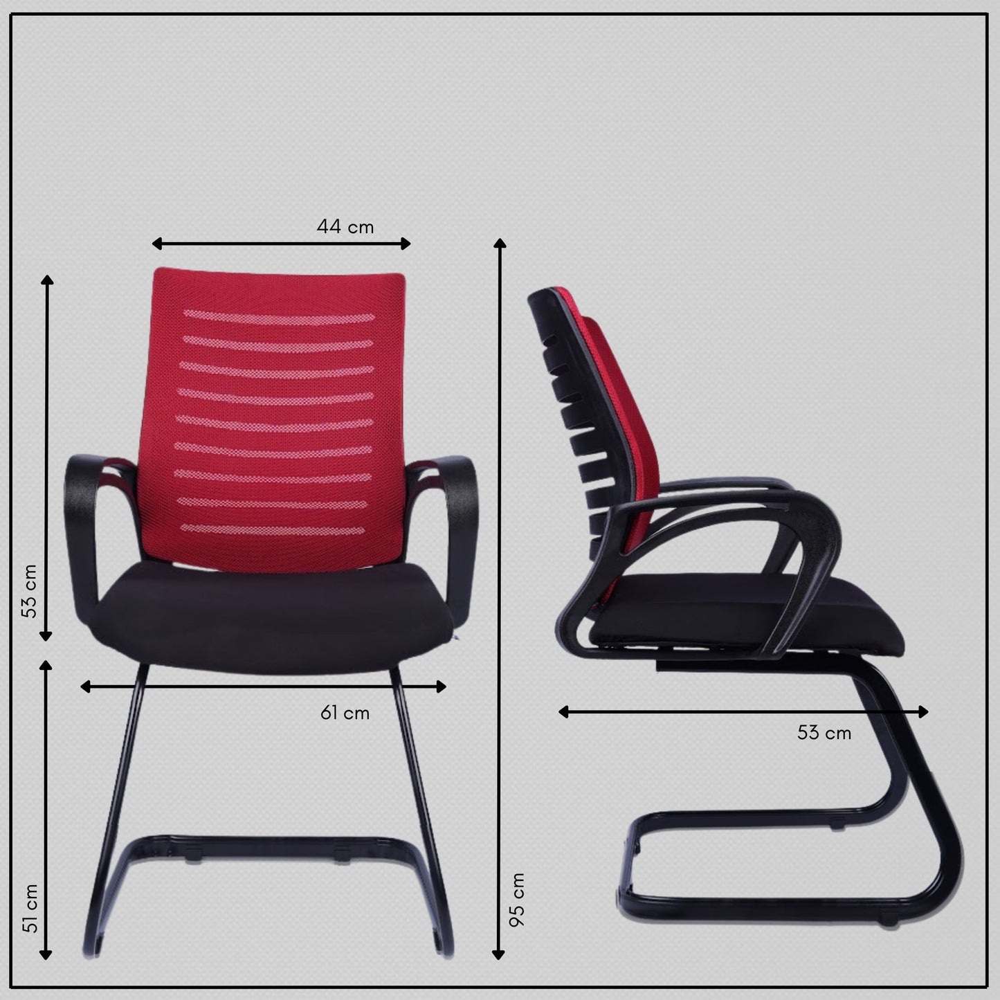Vista Visitor Chair (Red)