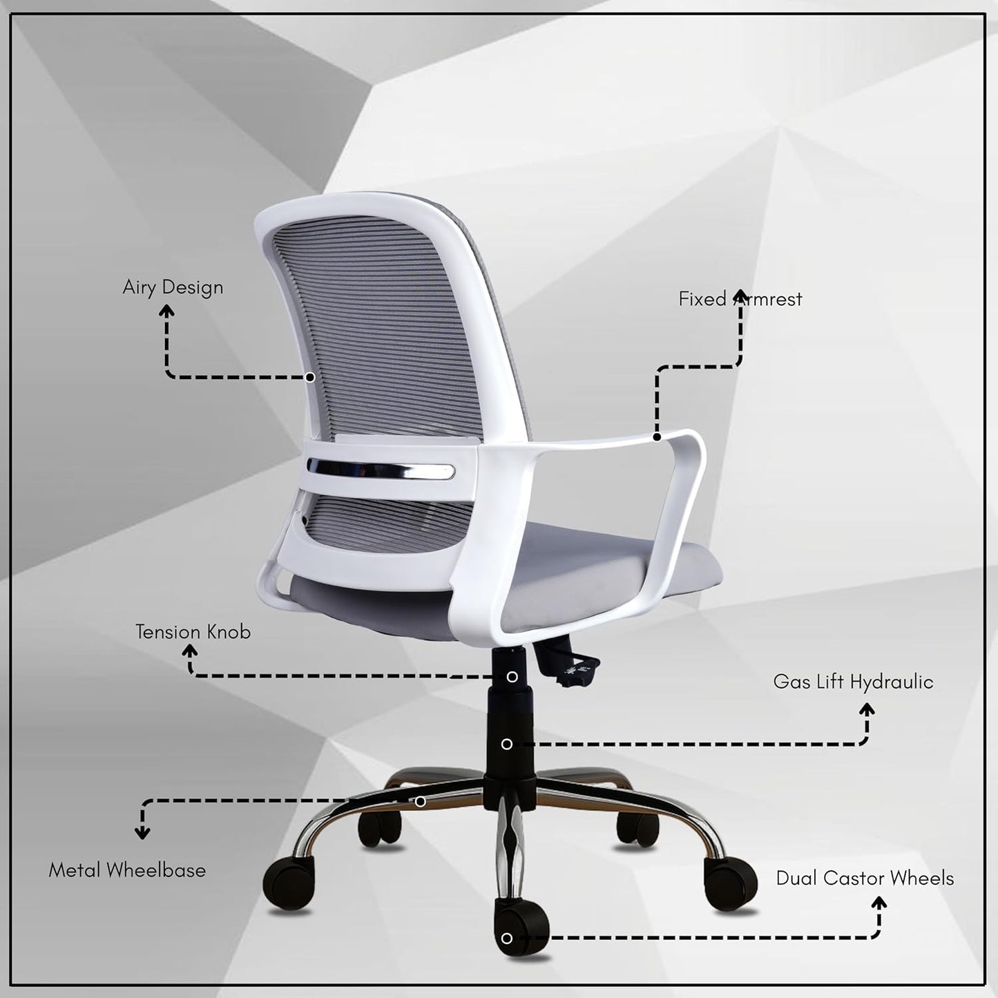 Blaze Mesh Mid-Back Ergonomic Office Chair