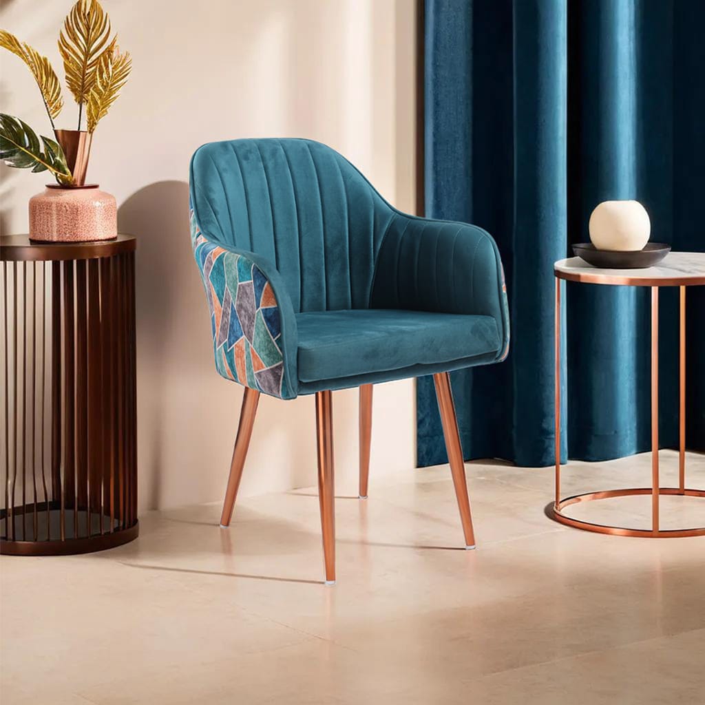 Velza Velvet Chair for Living Room & Bedroom